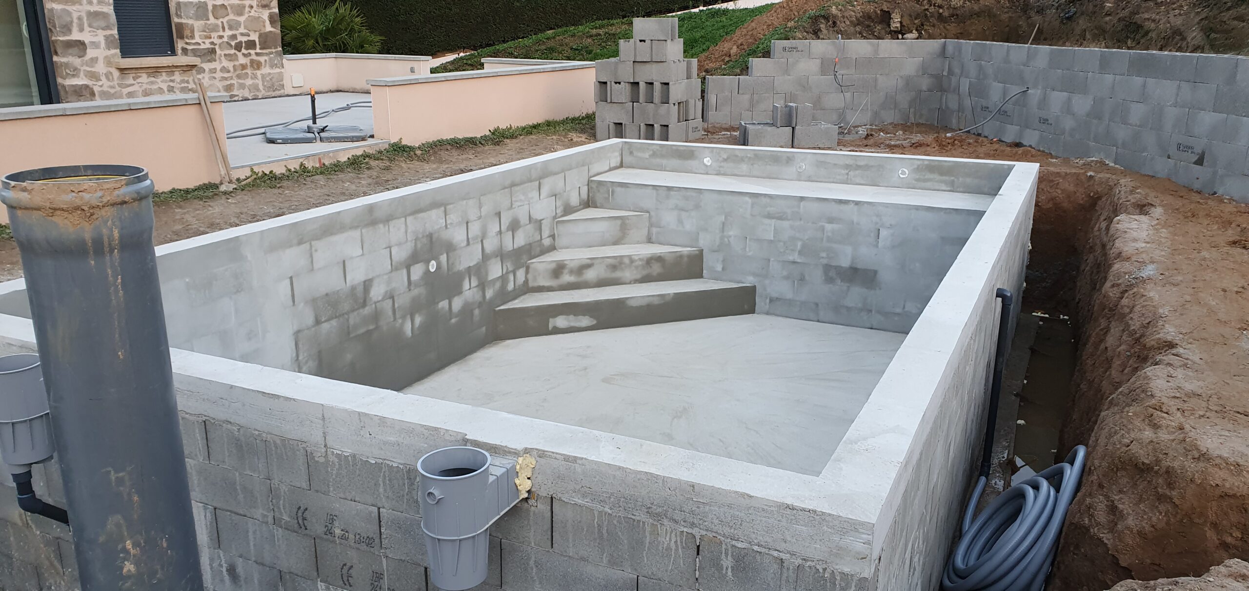 Piscine 7 × 4 m – PVC armé gris – photo 3