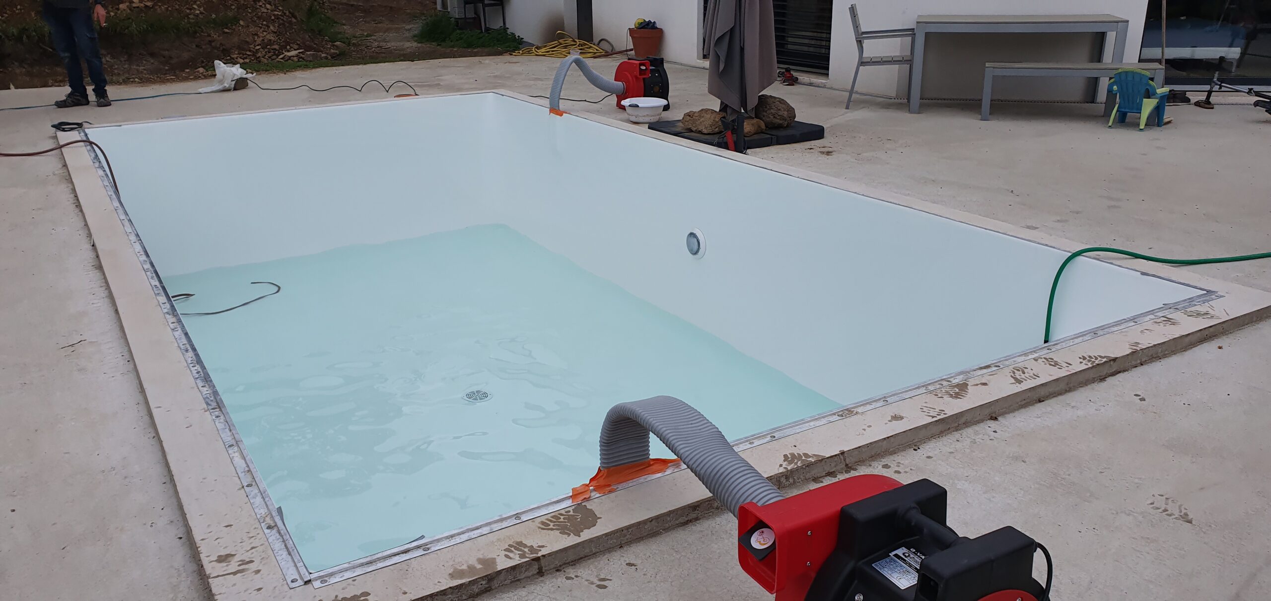 Piscine 8 × 4 m – Liner blanc – photo 2